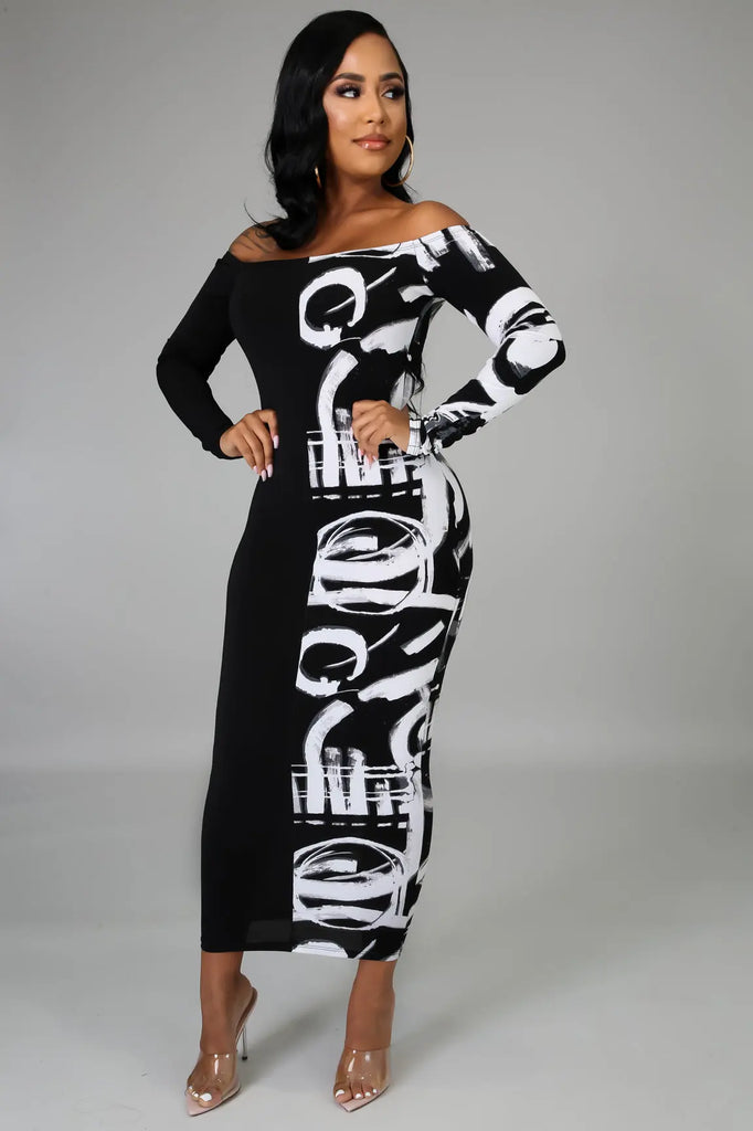 Black Body Con Dress - MODERN GIRL TREND INC.