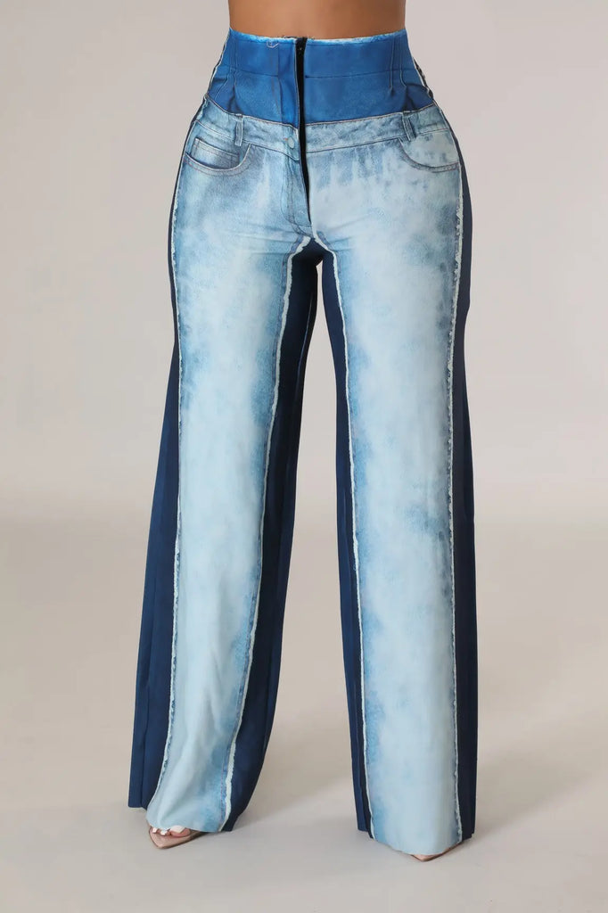 Women High Waisted Fashion Jeans style leggings - MODERN GIRL TREND INC.